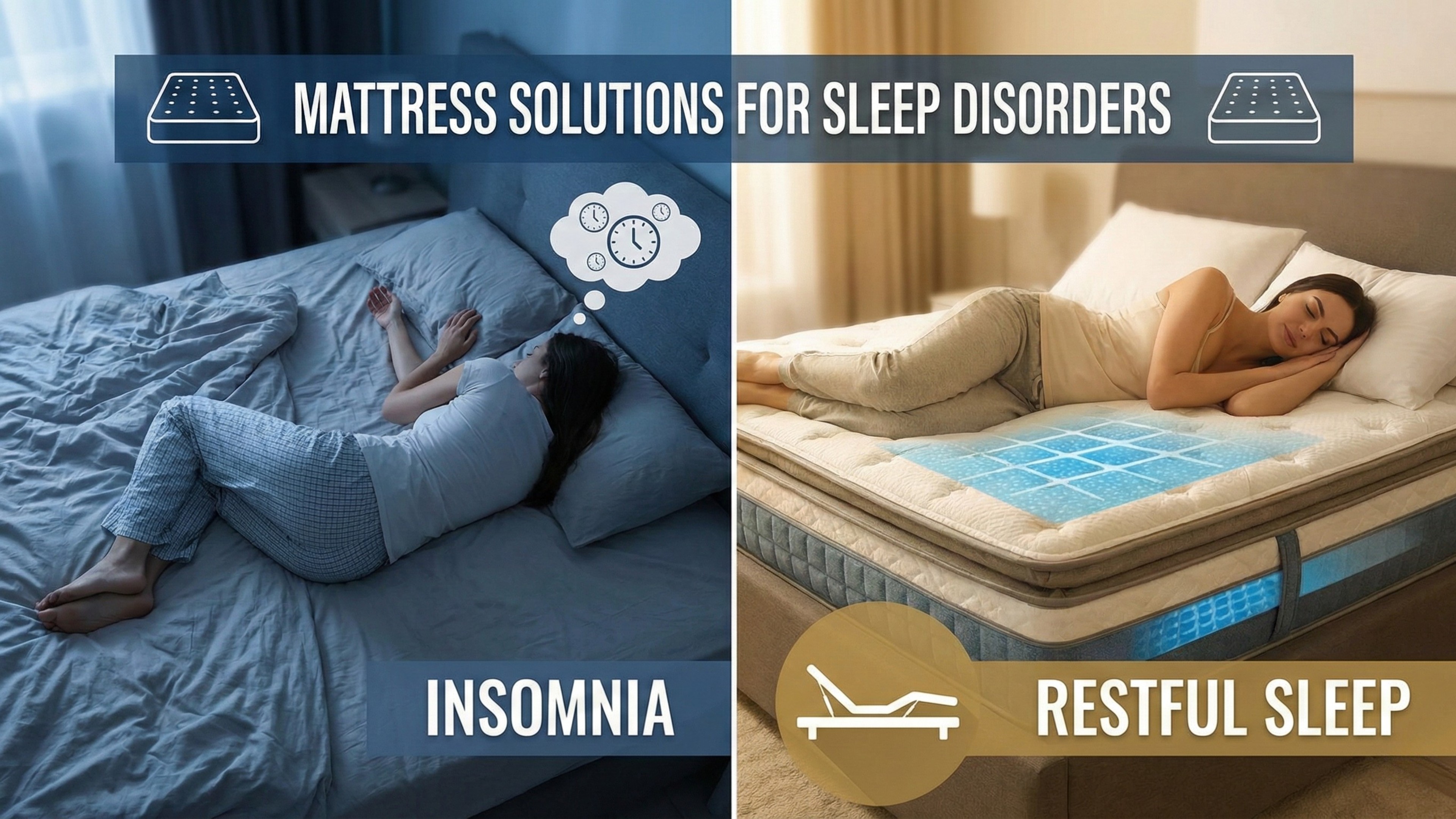 The Right Mattress for Sleep Disorders: How to Sleep Better with Insomnia, Sleep Apnea, and Restless Legs 8 Insomnia versus restful sleep solutions.