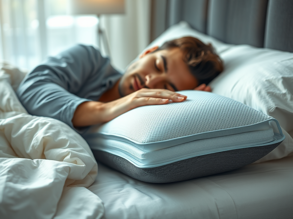 a realistic high resolution image of a man sleeping comfortably on